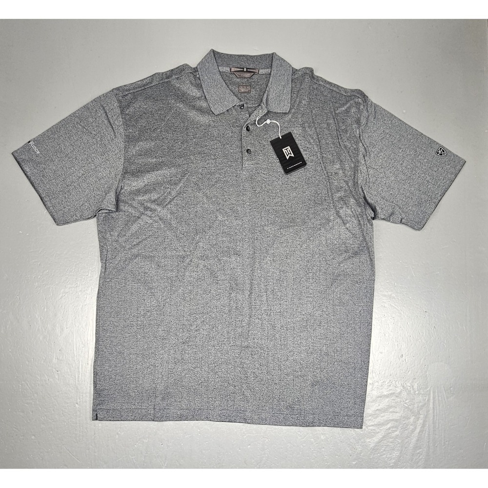 Nike Tiger Woods Golf Polo Shirt Mens XXL Gray Luxury Collection Silo Ridge NWT